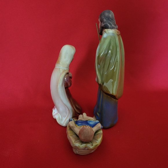 Ceramic Nativity Figurines 3 Piece Set - Picture 6 of 12